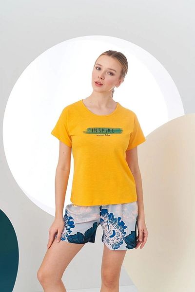 PJS Women's Printed Patterned Shorts Set