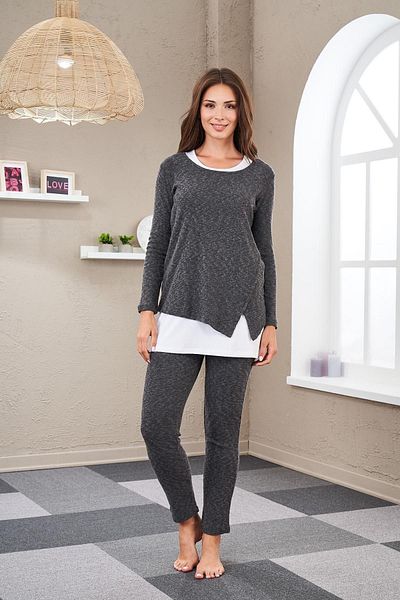 PJS 23552 طقم بيجامة نسائي ناعم