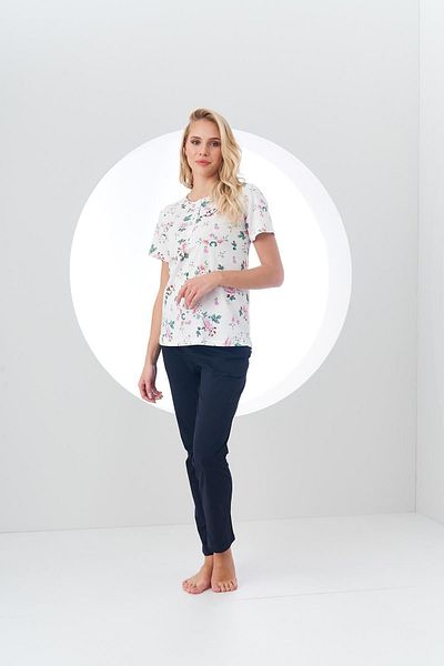 PJS 24180 Set de pijamale cu modele pentru femei