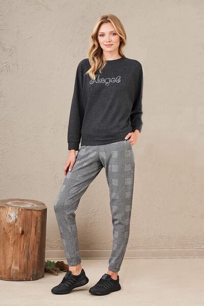 PJS 23576 Kadın Nakışlı Eşofman Takım