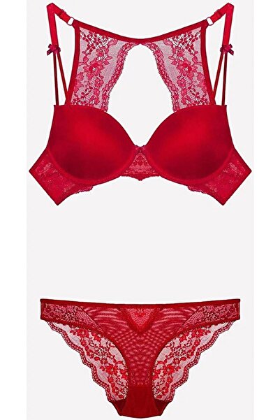 Nurteks 4440 Push-up Sirt Dantelli? Toparlayici Sütyen Takimi