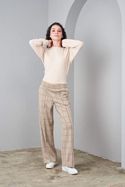 PJS 24587 Трикотажний комплект піжами з нижнім екісним візерунком