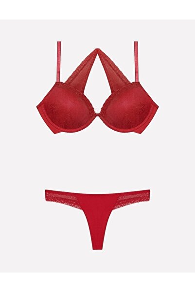 Nurteks Жіночий бордовий комплект бюстгальтера