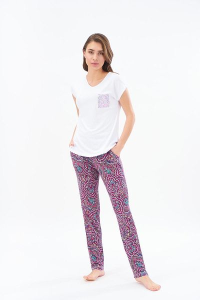 PJS 22208 Women's Patterned Pajama Set