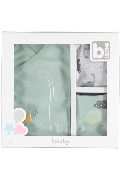 Bibaby Gamer Dinazours Set of 5 - Green Gray