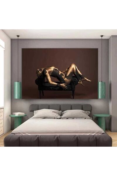 Şehzat Gold Woman Dekoratif Kanvas Tablo