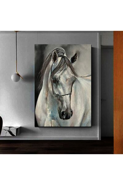 Şehzat Yağlı Boya Görünümlü At Tablosu Premium Kalite Kanvas Tablo