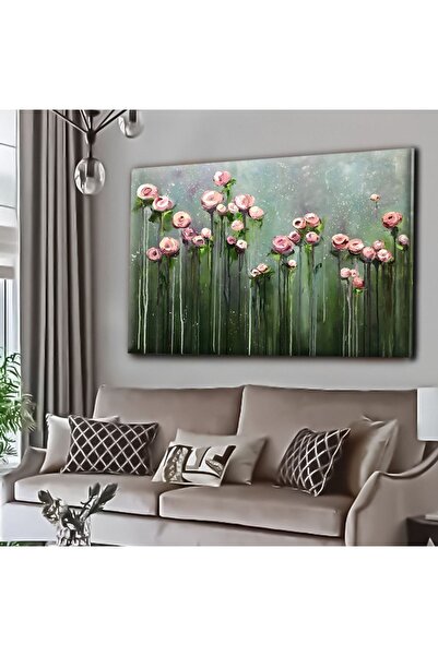 Şehzat DEKORATİF TABLONUZ Dekoratif Modern Şık Çiçek Kanvas Tablo E24