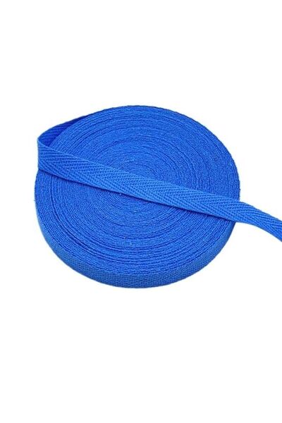 e tuhafiye 1 cm 10 metri panglică albastră cu țesătură îngustă în dinte de gală
