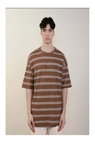 More Black Striped Oversized Tshirt