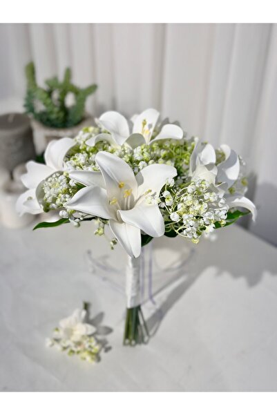 Paparti Tasarım Lilyum Gelin Buketi Gelin Çiçeği
