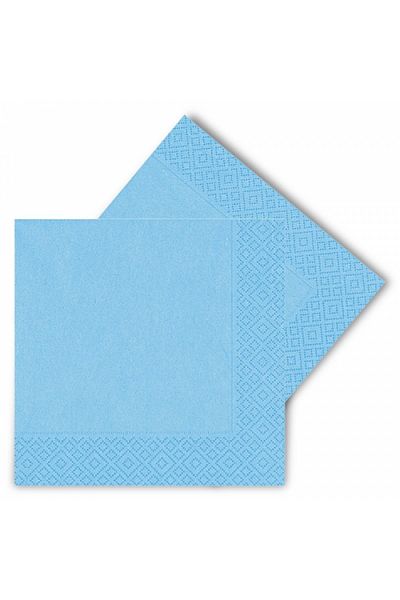 Paparti Blue 16-Piece Solid Color Party Napkin