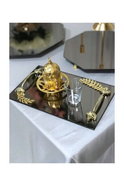 Helvacıoğlu Söz Nişan Gold Petek Sunum Masası Seti Jardinyer Şamdan Metal Vazo Tepsi Full Organizasyon Takım