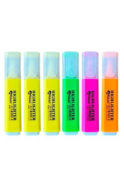 Tutunabilir Kağıt 6-Piece Highlighter Pastel Highlighter Set