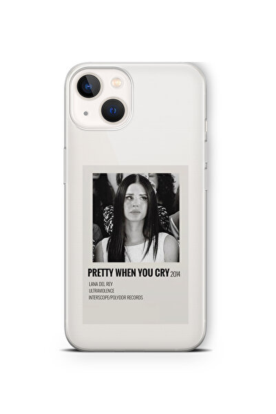 Space Star iPhone 15 Uyumlu Pretty When You Cry Tasarım Baskılı Şeffaf Kılıf