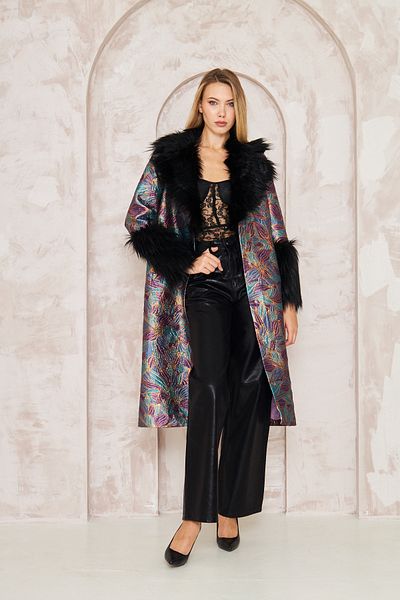 Redpoint Jackets Jacquard Coat - Faux Fur Detail