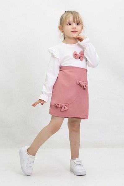 Kamex Salmon Color Two Ribbon Skirt Shorts