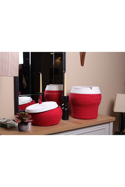 ModaCardin 2-Piece Jute and Wicker Kitchen Basket - Fruit and Stylish Organizer