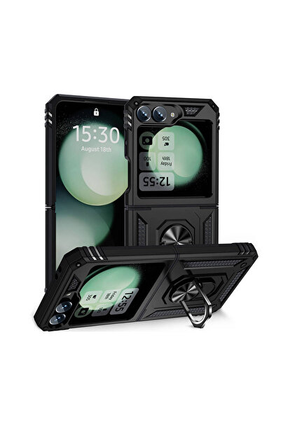 Nezih Case Galaxy Z Flip 6 Yüzüklü Zırh Kılıf Kapak