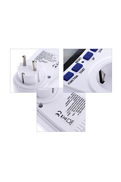 BASTORE Wattmetre Priz Tipi 16A 3680W Enerji Sarfiyat Ölçer N11.91