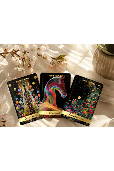 BastetTarot Özel Tasarım Blossom of Serenity Tarot Destesi