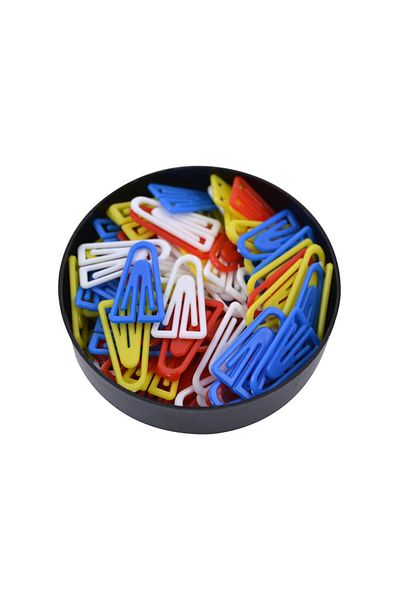 Natural Set of 34 Small Paper Clips Plastic