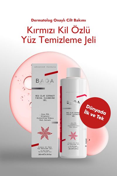 Baga Red Clay Extract - Cleansing Face Wash for Oily and Acne Prone Skin