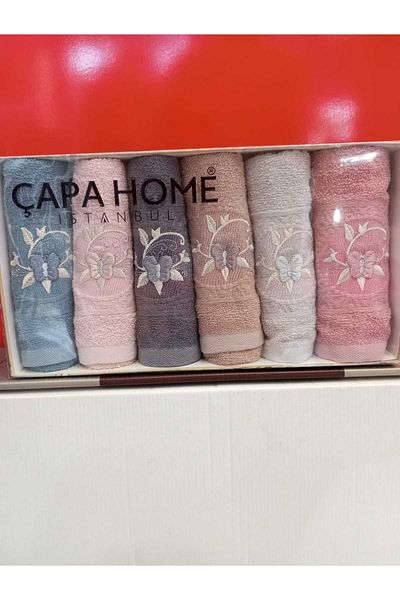 Çapa Home Set of 6 Cotton Premium Kitchen Towels with Gift Bags - Daily Use, 30X50