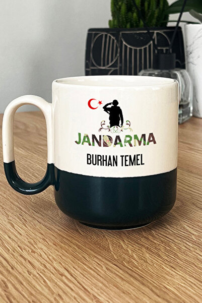 Hedizu Kişiye Özel Jandarma Asker Pro Kupa Bardak Siyah Jandarmalar Günü Hedi...