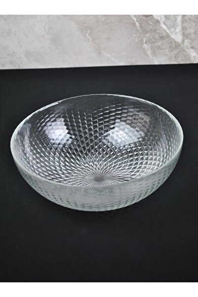 Rotanev 22 cm Presentation Chips Glass Salad Plate - 1 Serving Bowl Lol