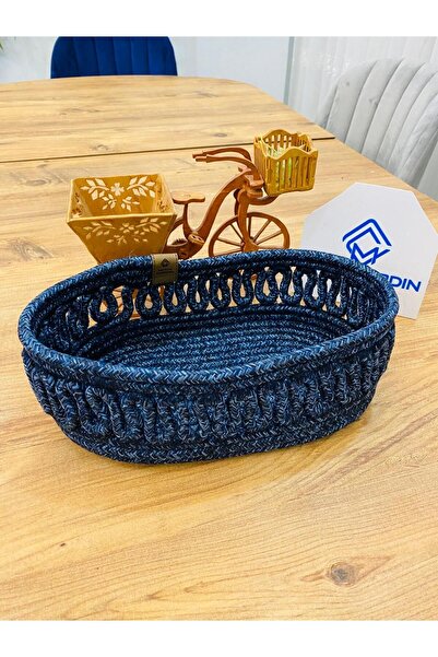 my doğa store Wicker and Jute Bread Basket - In-Cabinet Organizer, Storage Ba...