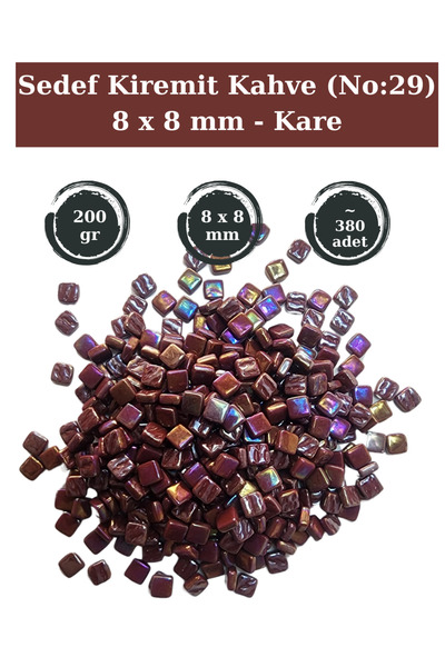 Zen Mozaik Sanatsal Mozaik Çalışmalarınız için 8x8 mm - Kare Cam Mozaik Taşı ...