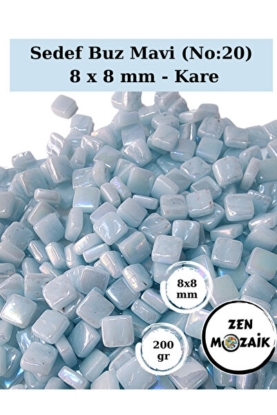 Zen Mozaik Sanatsal Mozaik Çalışmalarınız için 8x8 mm - Kare Cam Mozaik Taşı ...