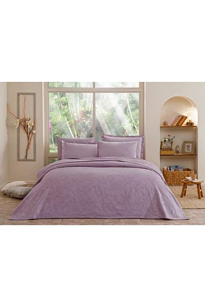 Özdilek Ranforce Pique Set - Single, Pink Jacquard, Luxury (Z)