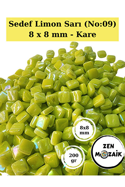 Zen Mozaik Sanatsal Mozaik Çalışmalarınız için 8x8 mm - Kare Cam Mozaik Taşı ...