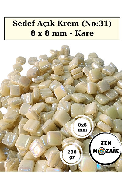 Zen Mozaik Sanatsal Mozaik Çalışmalarınız için 8x8 mm - Kare Cam Mozaik Taşı ...