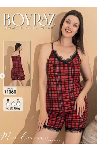 Babishop Milan set pidžama kratkih hlača sa tregerima od Karirano komada - BA...