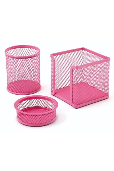 Mas Un set de atașament-suport pentru hârtie-suport pentru stilou 3 bucăți metal perforat roz 505