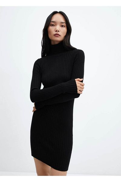 MANGO Woman Body-hugging Turtleneck Dress