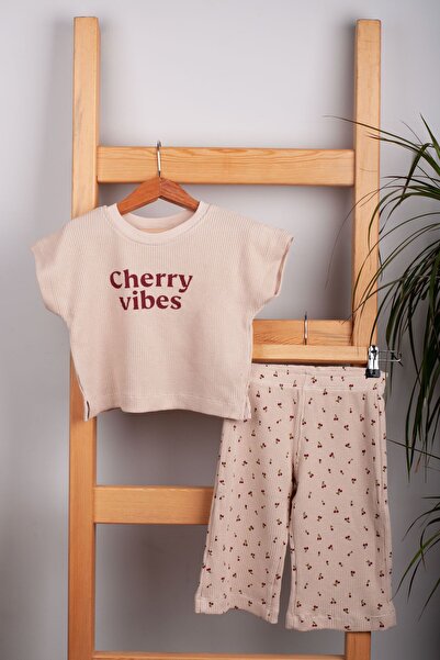 MEYSKIDS طقم بنطال بناتي من Seersucker Cherry Vibes