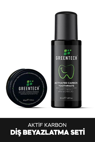 Greentech Teeth Whitening Set - Paste 50ml and Powder 50gr