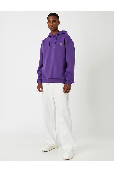 Koton Sweatshirt mit Kapuze und Stickerei