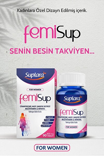 Suplara Femisup For Women Civanperçemi, Hayıt, Şakayık Ekstresi, Multivitamin...