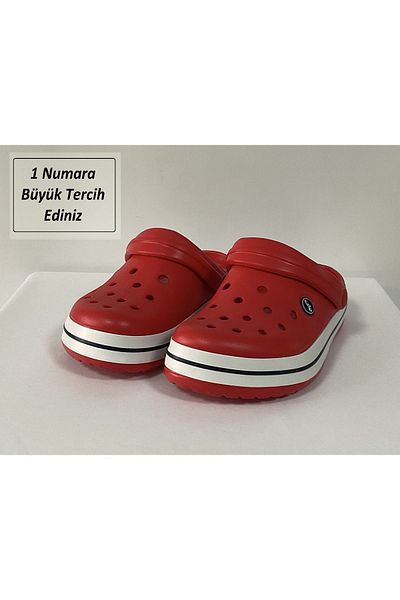 AkınalBellaa Red Cross Full Orthopedic Men's Slippers - Doctor Nurse Cook Casual
