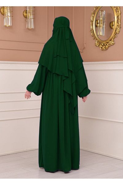 Şahane Dress Double Set - Dress and Shawl and Veil - medina silk
