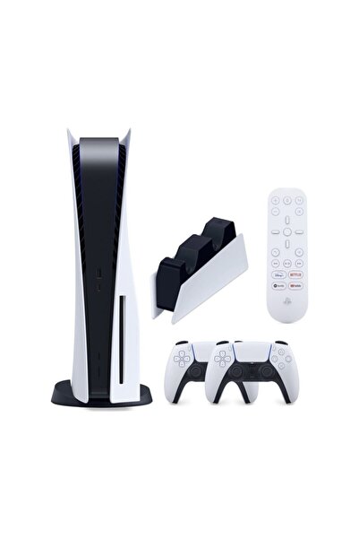 Sony Playstation 5 + 2. Kol + Medya Kumandası + Şarj Istasyonu Paket ( Ithalatçı Garantili )