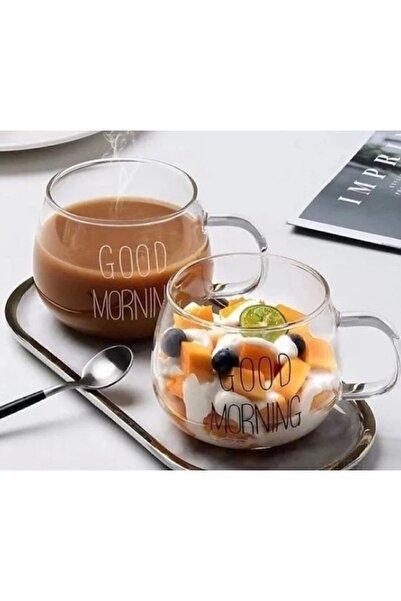 Buhara ithalat Yakut Bardak Kulplu Termisil Good Morning 1'li