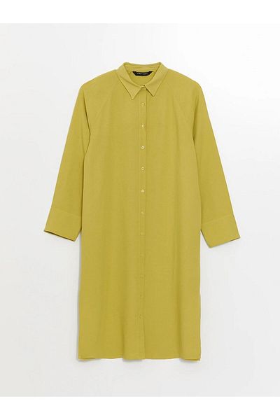 LC Waikiki LCW Modest Women's Tunic - Plain Linen Blended Shirt