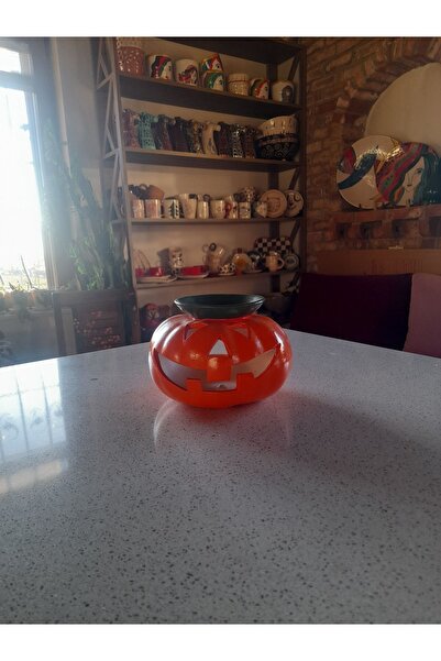 Ayşegül'ün Seramik Atölyesi El Yapımı Seramik Balkabağı Buhardanlık (BÜYÜK BOY)