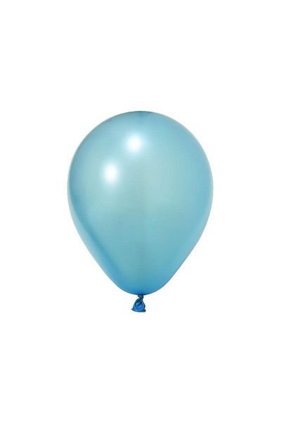 BalonEvi 12' Metallic ''light Blue'' Balloon 10 Pieces